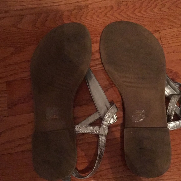 Silver Metallic Sandals - Picture 3 of 4